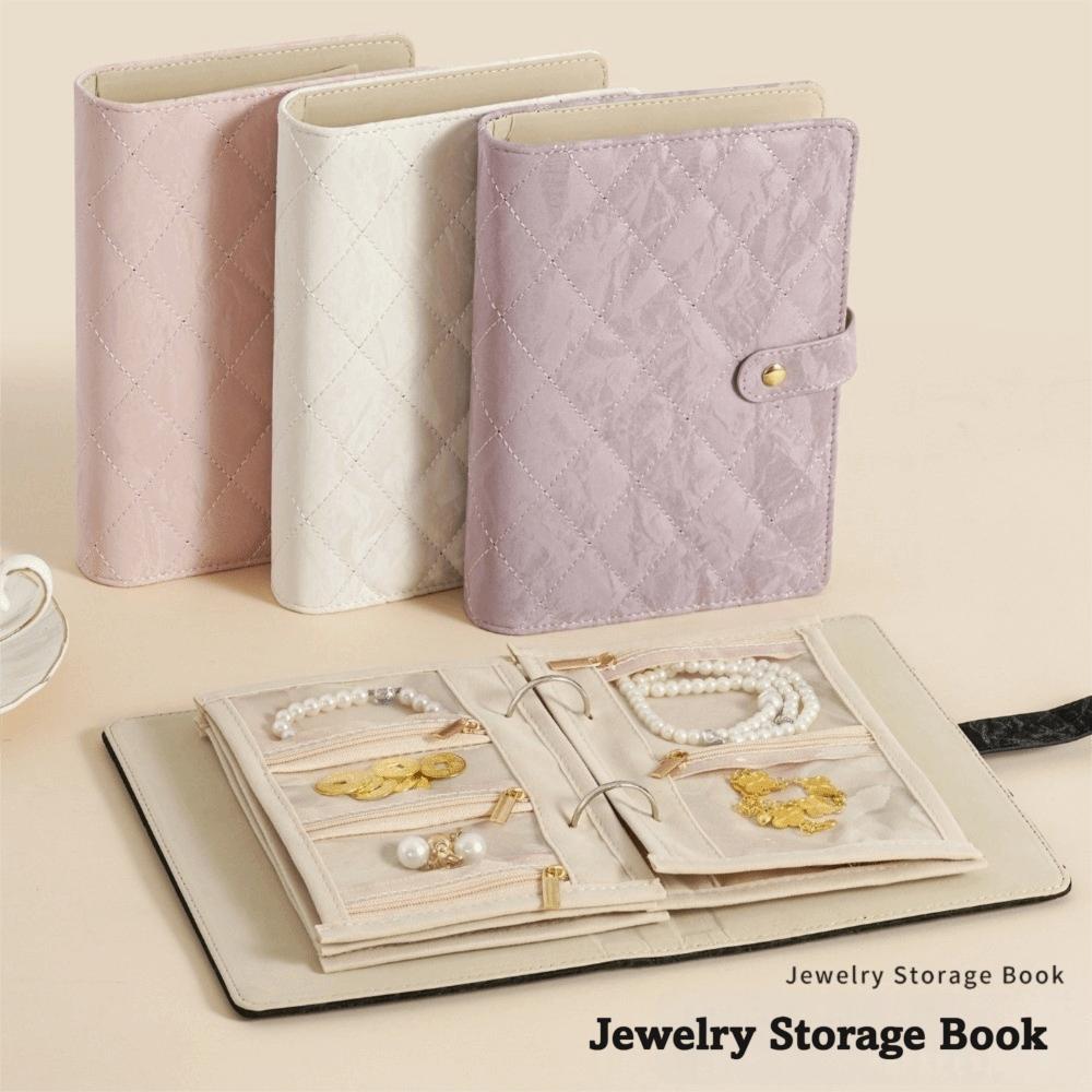 Velvet Jewelry Storage Book Transparent Jewelry Packaging Box New Jewelry Organizer  for Women