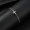 Braccialetti da Uomo Semplici in Acciaio Inossidabile con Croce Cuban Punk Argento Colore Braccialetto con Charms Moda Hip Hop Accessorio Gioiello Quotidiano 2026