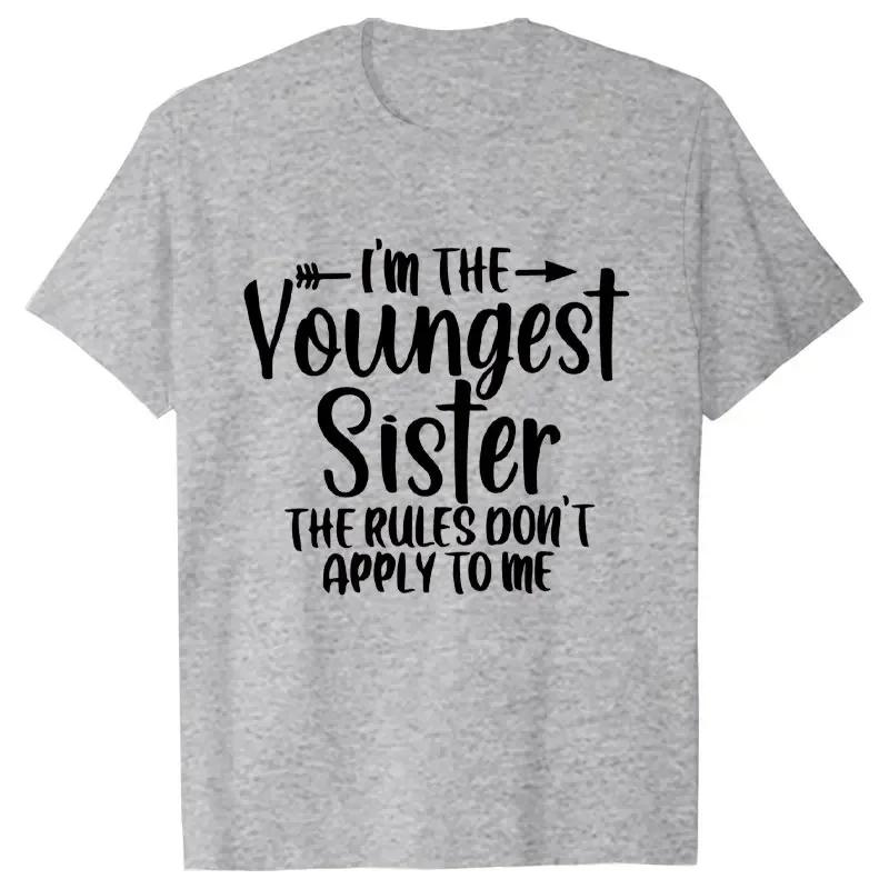 Sister Rules Gifts T Shirts Sweet Fashion Women Tshirt Funny Oldest Middle Youngest Sister Tees Sarcastic Sibling Matching Shirt