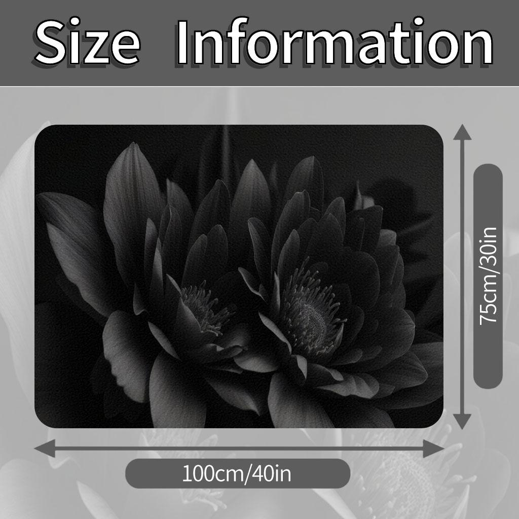 1pc Dark Gothic Large Floral Cool Individual Car Trunk Mat Car Interior Protection Trunk Mat Durable Polyester Floor Liner Safe