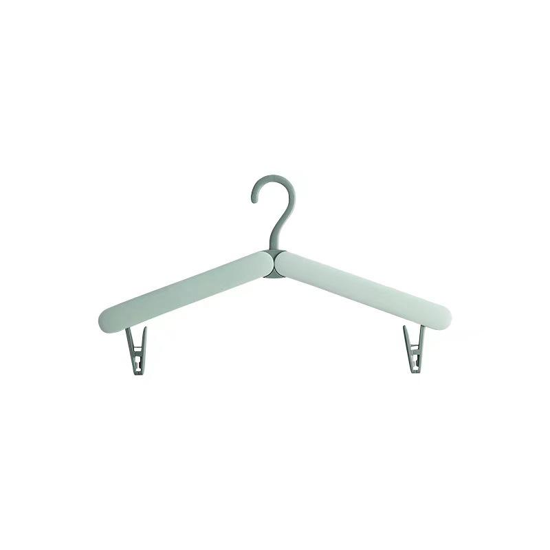 Portable Non-slip Travel Folding Clothes Hanger with Drying Clips for Socks and Underwear