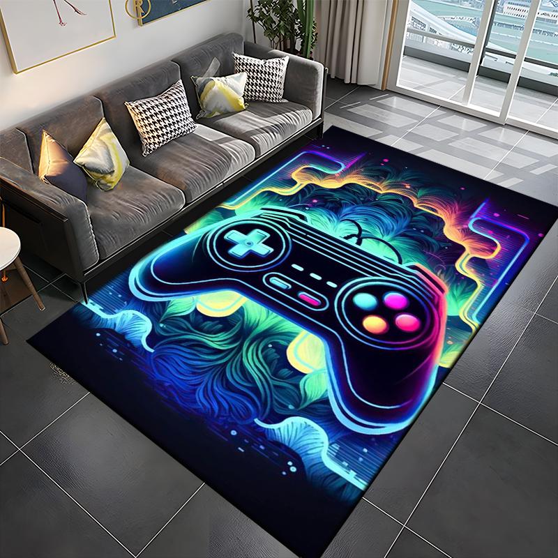 3D-Druck Gamer Controller Muster Großer Teppich für Zuhause für Wohnzimmer Schlafzimmer Sofadekor Boden Rutschfest Kinderteppich Geschenk