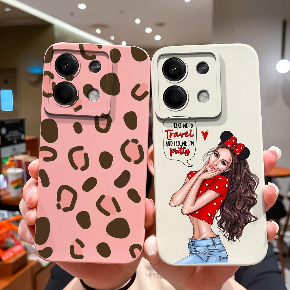 For Xiaomi Redmi Note 13 Pro Plus 5G Case Sweet Girls Cartoons Matte Silicone Coque For Redmi Note13 Pro+ 5G New Design Funda