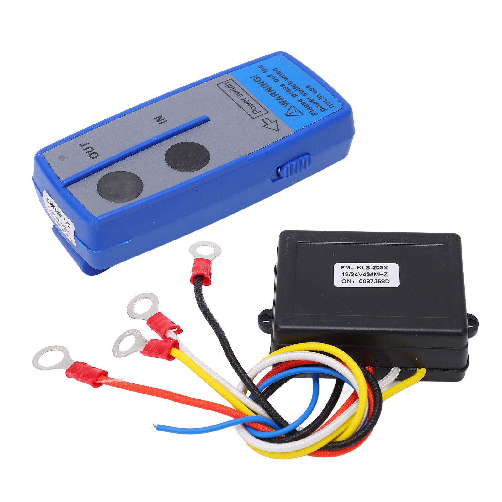 

Wireless Winch Remote Control Kit 434MHZ Receiver 12V 24V Switch Handset Universal for Car Truck