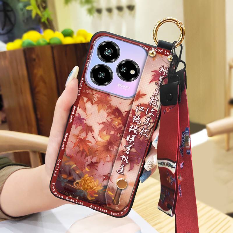 Back Cover For Mom Phone Case For ZTE Blade V60 Design/Axon 60 Lite Wrist Strap Wristband Anti-dust Phone Holder Lanyard