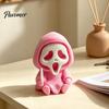 Unique Halloween Party Favors Ghost Statue, Cartoon Skeleton Sculpture, 3D Printed Textures Three Dimensional Skull Art Pieces Compact Horror Ornament