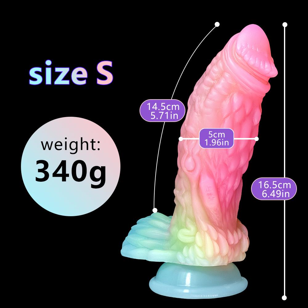Candy Color Luminous Dildo Fluorescent Mixed Color Dildo Soft Alien Anal Plug Potřeby pro ženy pro dospělé sexuální hračky Tekuté