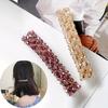 Elegant Crystal Rectangle Hair Clip Golden Metal Barrette Hairpin Hair Accessories