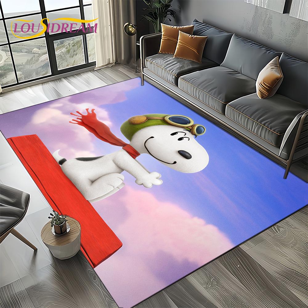 27 Style Cute Snoopy Dog Cartoon Carpet Rug for Bedroom Living Room Home Sofa Decoration,kids Game Large Decor Floor Mat Gift 3D