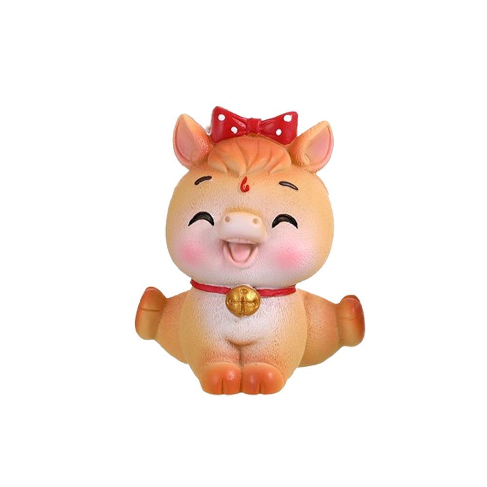 Lifelike 2026 Horse Year Figurines Resin Horse Statue Zodiac Horse Mascot  New Year Gift