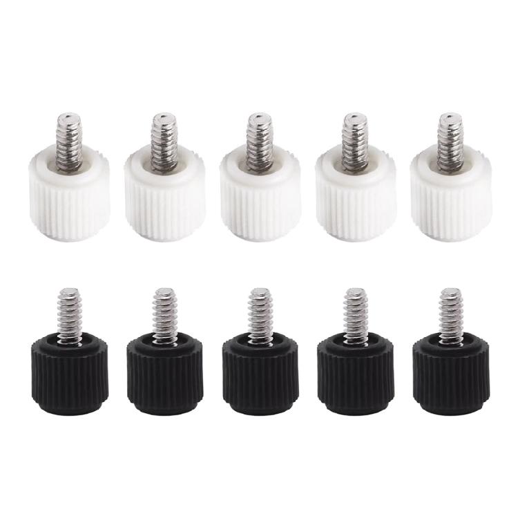 Secure Locking Hand Twist Screws for Side Panels 6#32 Computer Case Rubber Head Enhances Operation Comfort Metal