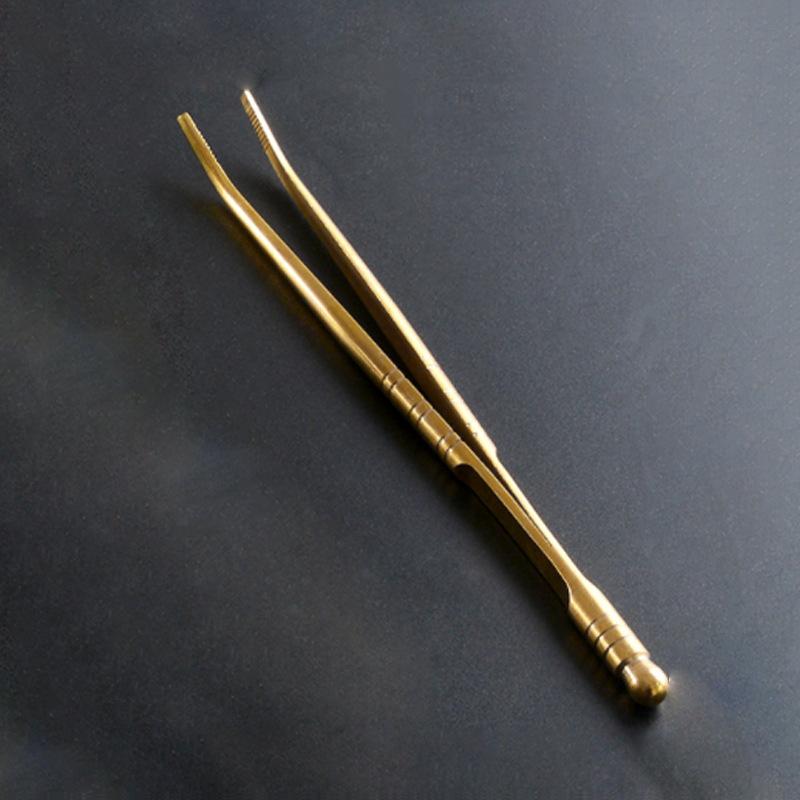 NEW Brass  Tongs for Tea Toast Bagel Bacon - Pure Copper Sugar Ice Clip, Heat Resistant DurableCookingUtensilsTeawareAccessories