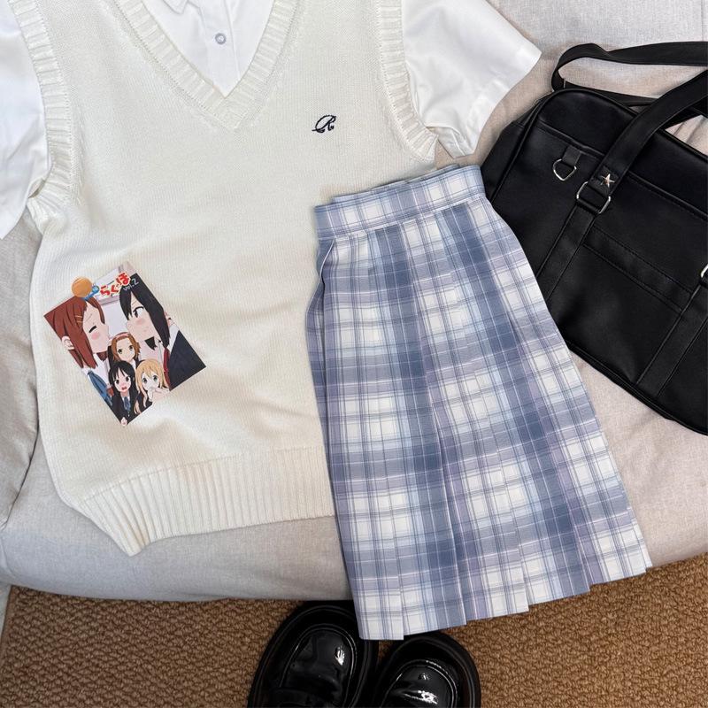 Japanese Style Authentic Pleated Tartan Skirt - School Uniform & Academic Style, Popular Whitening Summer Item