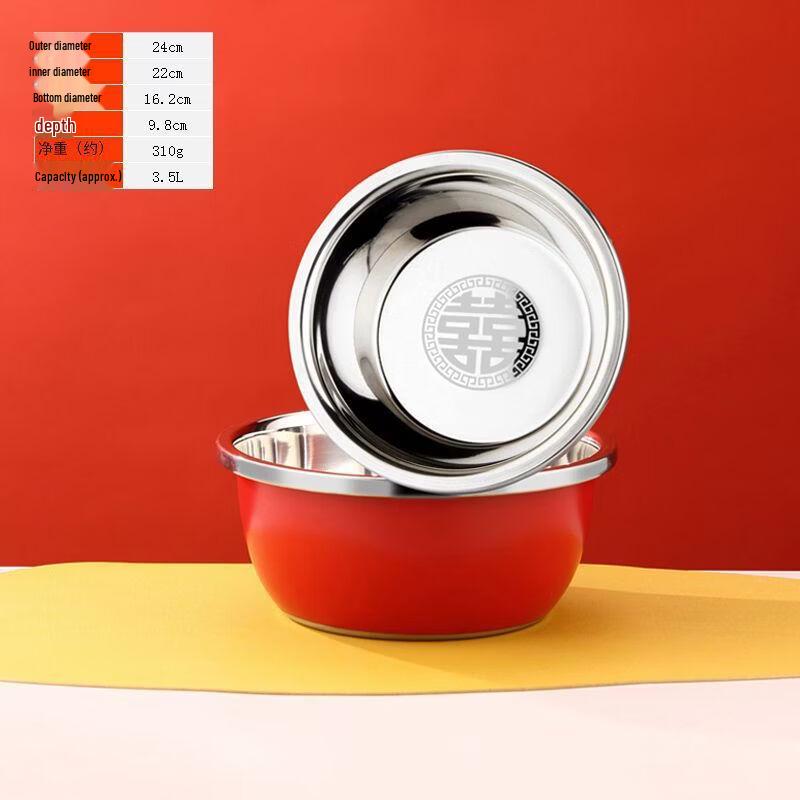 Handun Red Wedding Basin Set