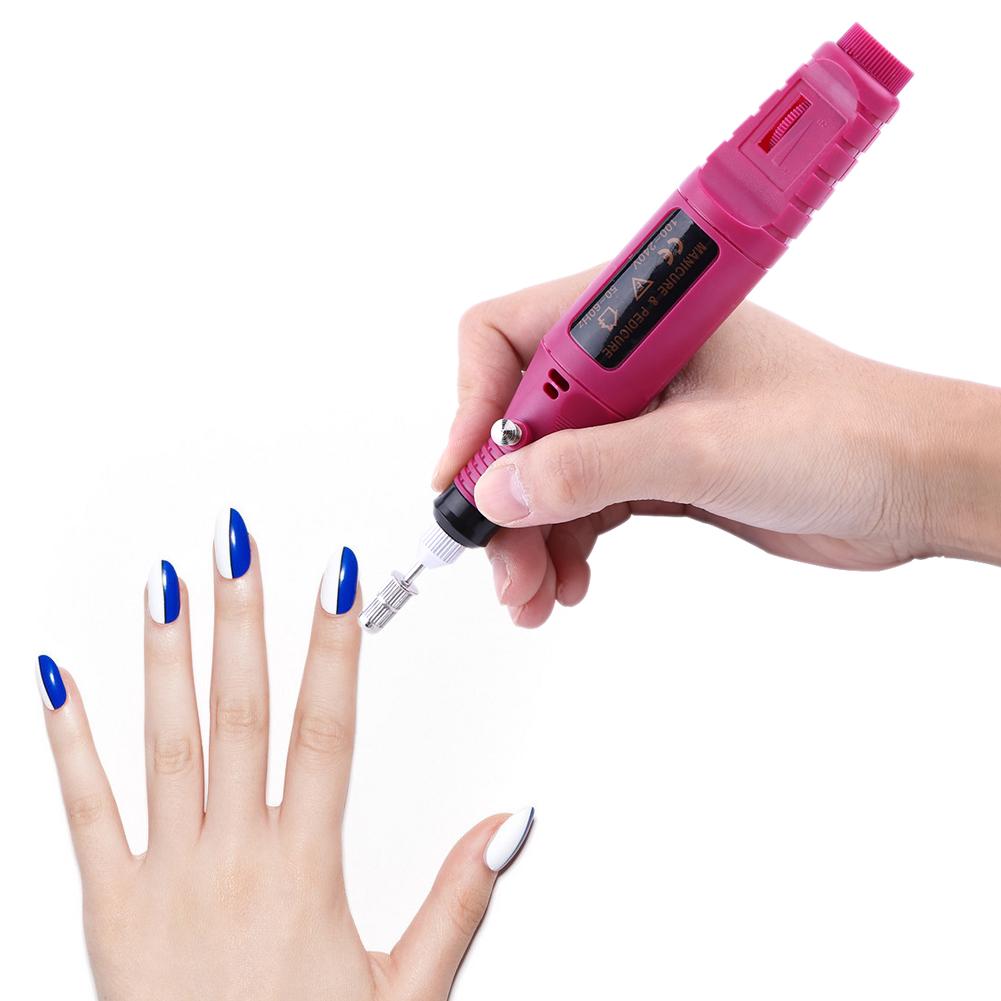 1Pc Fashionable Pen Shape Electric Nail Art Drill Machine Manicure & Pedicure Tool