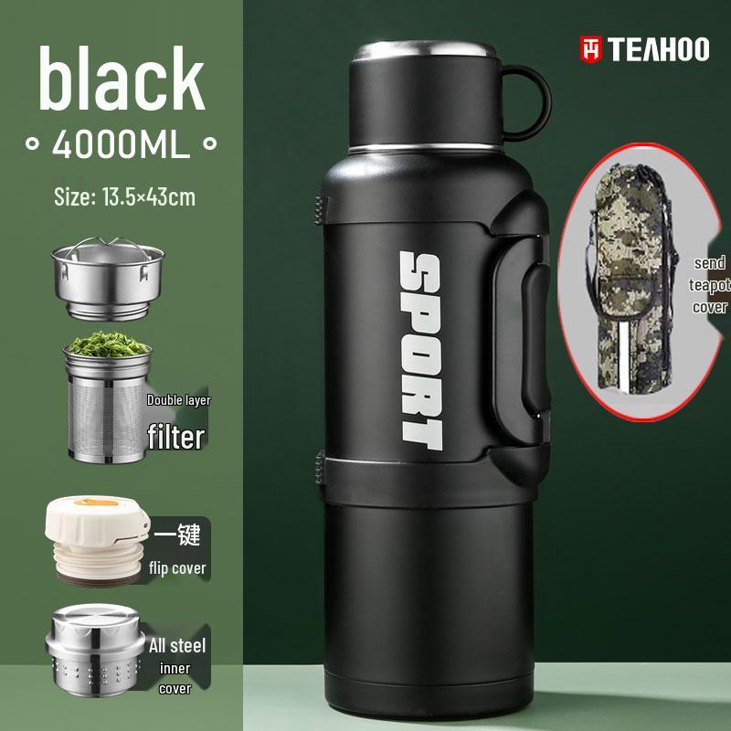 Qihu Large Capacity Stainless Steel Thermos Flask for Outdoor, Car & Home Travel