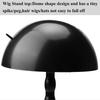 2 PCS Wig Stand 14.1 Inches Portable Wig Holder Plastic Hat Display Wig Head Mushroom Top for Multiple Wigs (Black Rose Red)