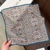 New Mulberry Silk European and American Style Retro Small Square Scarf Commuter Decoration Silk Scarf Flight Attendant Scarf Multi-functional Scarf