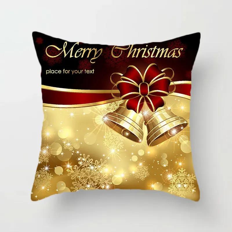 Christmas Themed Pillowcases Car Accessories Office Santa Claus Living Room Sofa Home Pillowcases