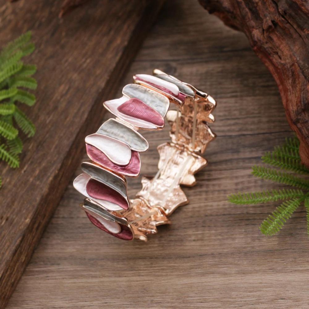 Ladies  Geometric Irregular Elastic Bracelet Angola Red Geometry