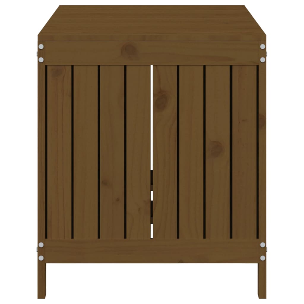 Garden Storage Box Honey Brown 121 X 55 X 64 Cm Solid Pine Wood