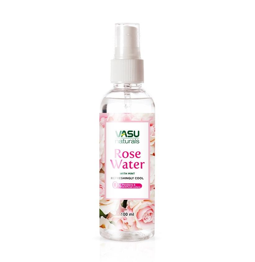Розовая Вода с Мятой (100 мл), Rose Water, Vasu 6.125