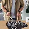 Electronic Drum Set Hand-rolled Drum 9 Pad MIDI Interface Supports DTX Games Portable Drum Set Gifts with Drumsticks Pedals