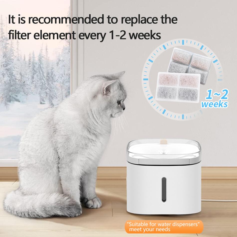 Pet Replacement Activated Carbon Filter Multiple Filtration System Cat Water Dispenser Filter Cartridge for Pet Care Accessory