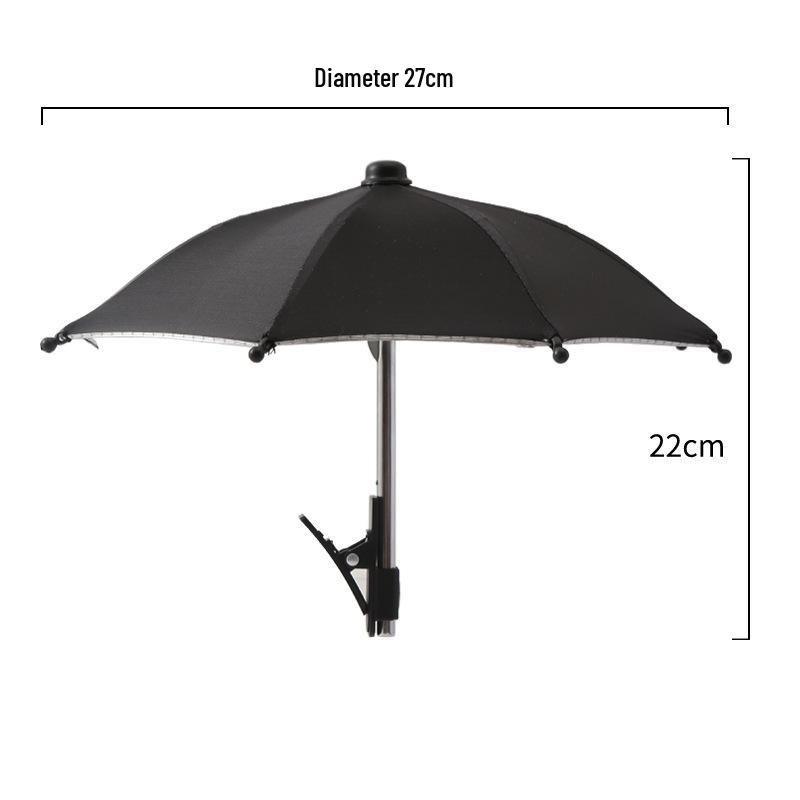 Mini Cycling Umbrella: Cute Mobile Phone Sunshade with Clip, Decorative Toy Umbrella