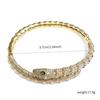 Fashion Open Simulation Snake Bracelet Bling Zircons Green Eyes Elegant Viper Bangle Bracelets for Women Men Jewelry Gift