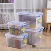 Kangzhihao Wheeled Clear Storage Box for Clothes, Toys, & Books