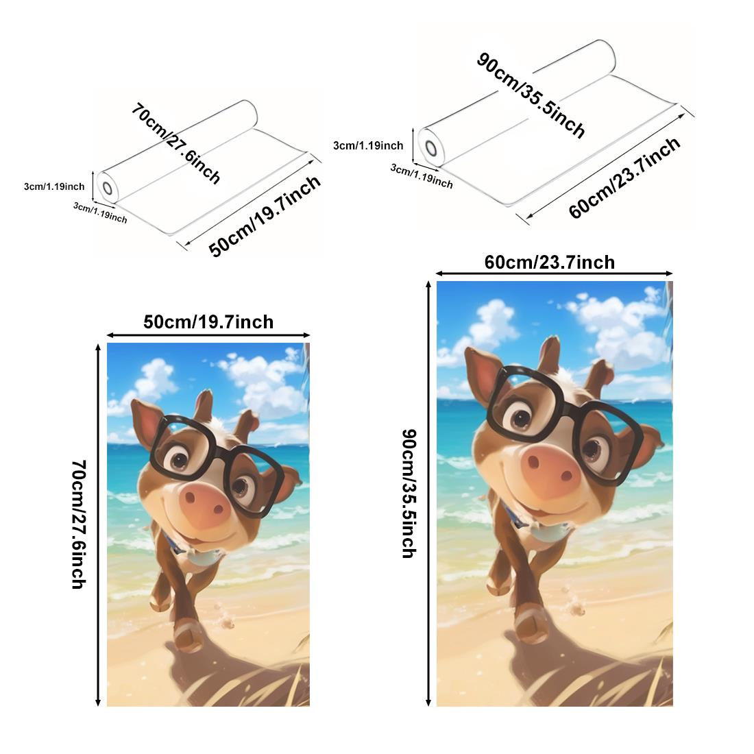 

Cartoon Style wall Stickers Posters Self-Adhesive Waterproof Wall Stickers Home Living Room Walls Kitchen Decoration Stickers 50x70cm-1Piece