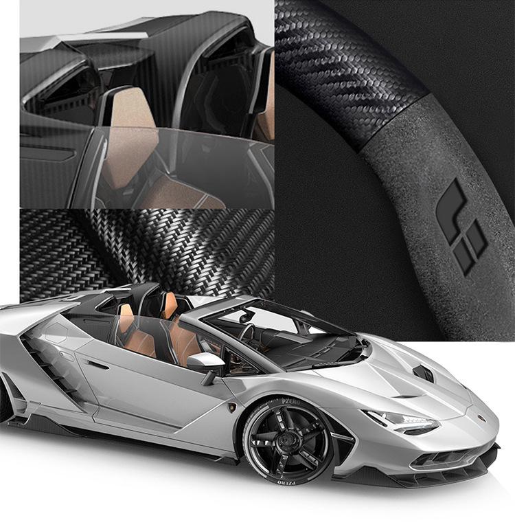 Ideal Steering Wheel Cover – Genuine Leather & Suede, Carbon Fiber, Four Seasons Compatible (Models: ONE L9, L8, L7, L6 MEGA)