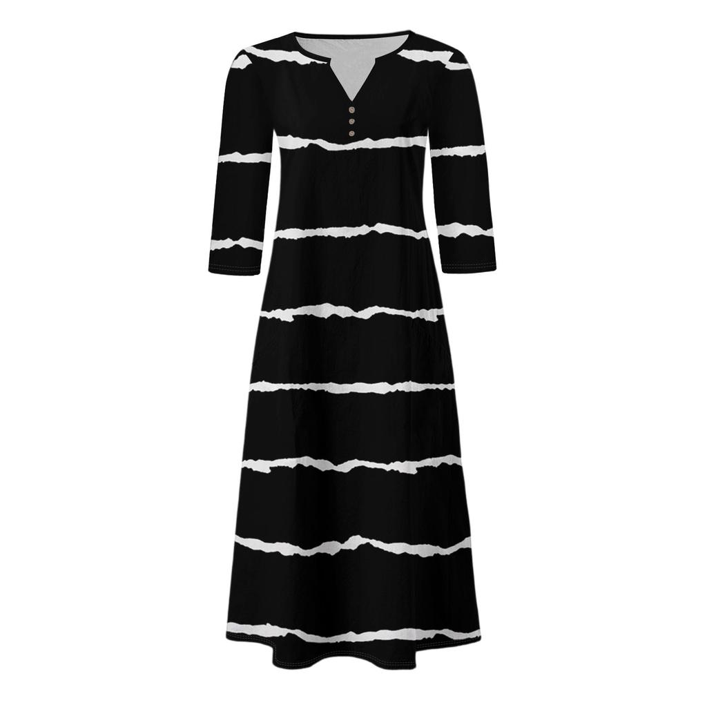 Women's Casual And Fashionable Round-neck Sleeveless Mid Length Dress