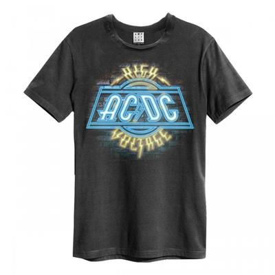 Amplified Unisex Yetişkin Yüksek Gerilim Neon AC/DC Tişört