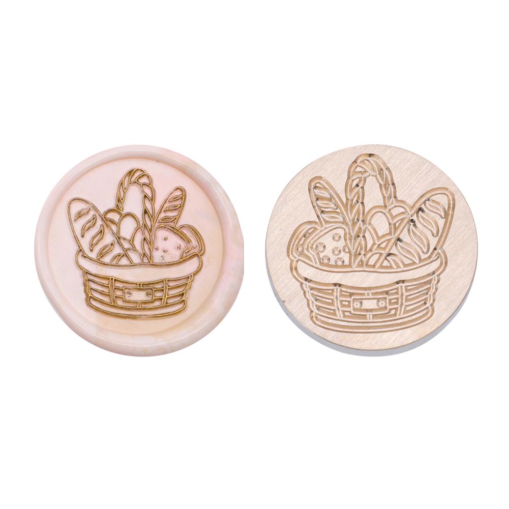 25mm Stamp Head Without Handle Round-shaped Sealing Wax Copper Head DIY Manual Account Invitation Envelope for Gift Scrapbooking