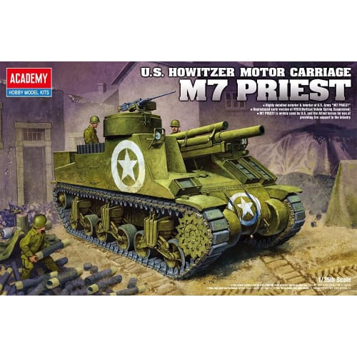Academy 1/35 US Army Self-Propelled Howitzer M7 Priest Plastic Model
