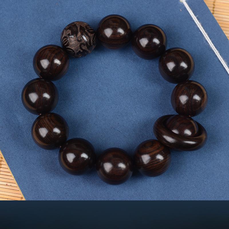 Red Light Sandalwood, Black Sandalwood, Ebony, Black Sandalwood, Buddha Beads, Wenwan Bracelet Sandalwood 108 Rosary Beads.