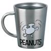 "PEANUTS" Snoopy Double-Walled Stainless Steel Mug, 360ml, Approx. 9 x 11cm, Keeps Drinks at Temperature, Cools Down Easily, Ribbon Design, Snoopy Goo