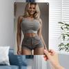 Brand 2D Metal Wall Art Confident Blonde Lady Decor Weatherproof Iron Plaque 7.87x11.8in Indoor Outdoor Garden Living Room Summe