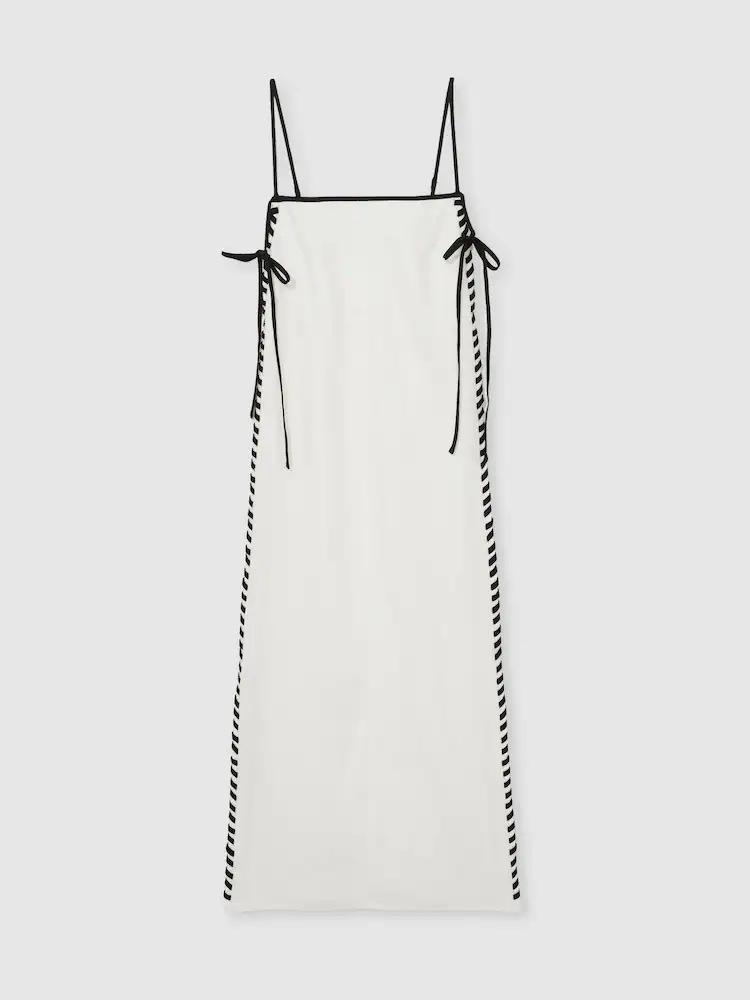 Elegant 2025 Lace-up Spaghetti Strap Dress - Sexy Women s Fashion Small белый