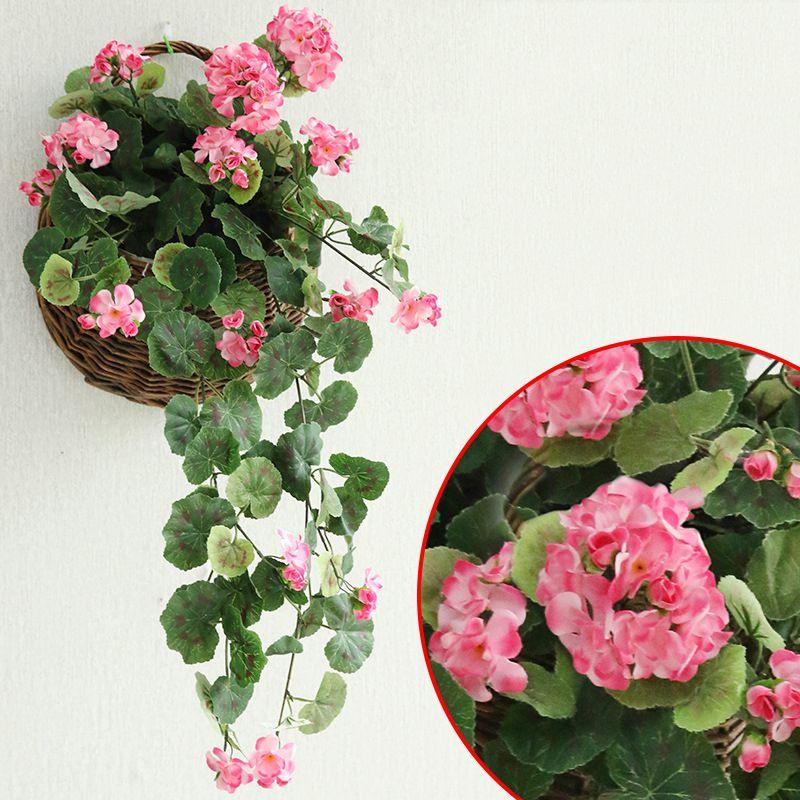 Artificial Begonia 75cm Hydrangea Flower Fake Vine Plant  Home Decor Wall
