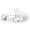 10 White DIY Houses 19 X 5.5 X 4.5 Cm