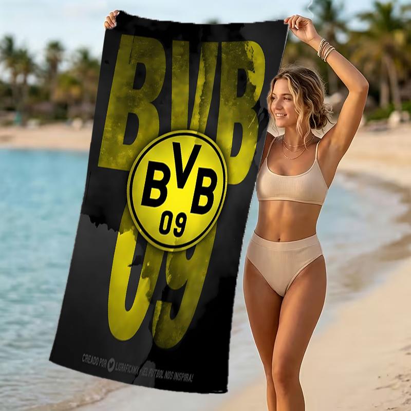 Beach Towel with Borussia Dortmund Pattern - Soft,absorbent,machine Washable Lightweight&Modern,swimming,Travel Essentials