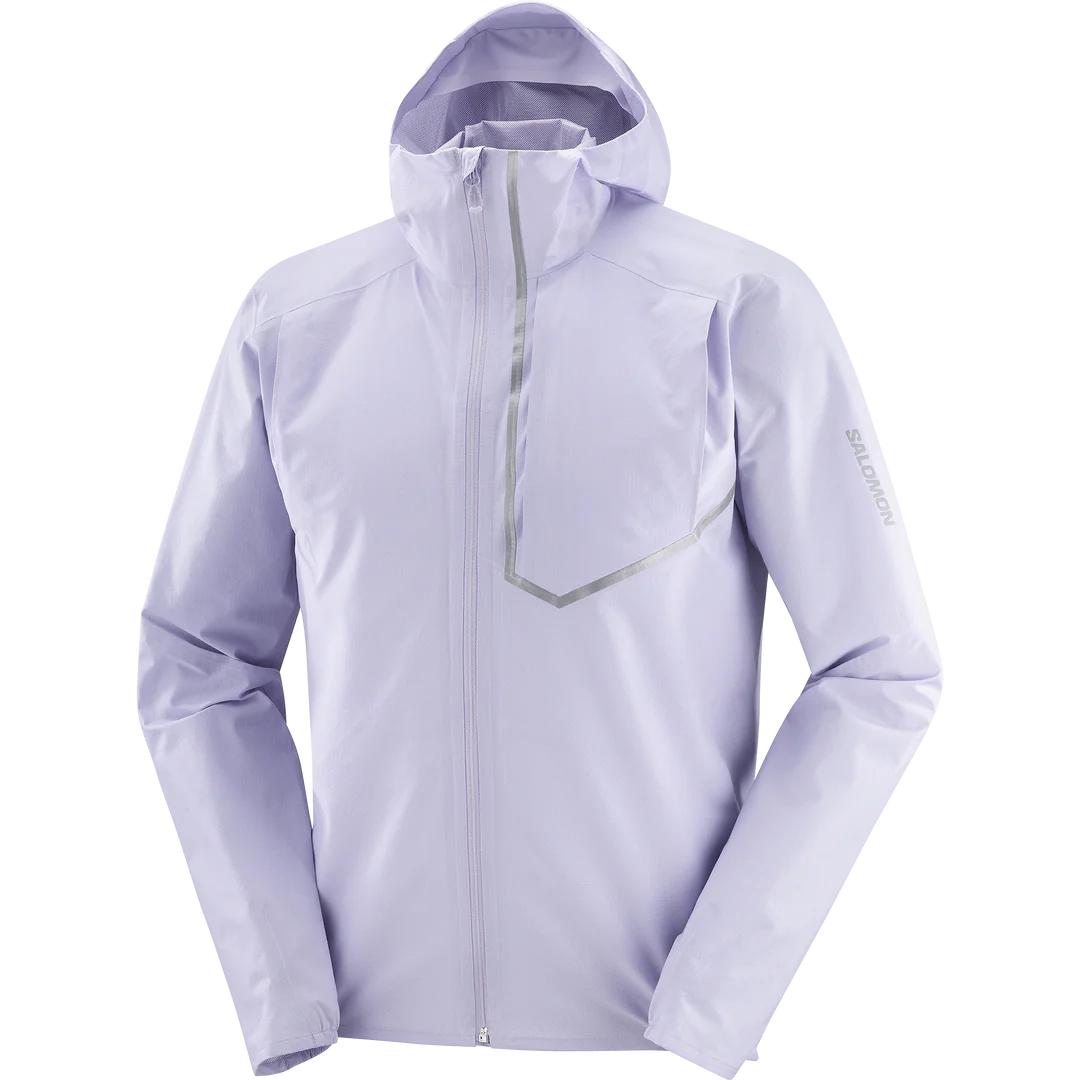 Salomon Bonatti Trail Waterproof Breathable Hooded Jacket Men jackets Cosmic-Sky-Purple C26736 M