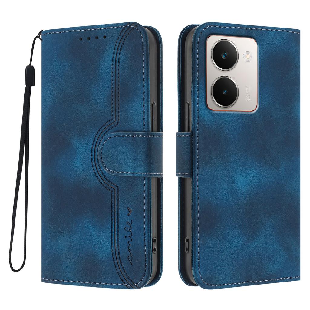 For Realme P3 Ultra 5G Leather Case Wallet Stand Smile Imprinted Phone Cover with Strap