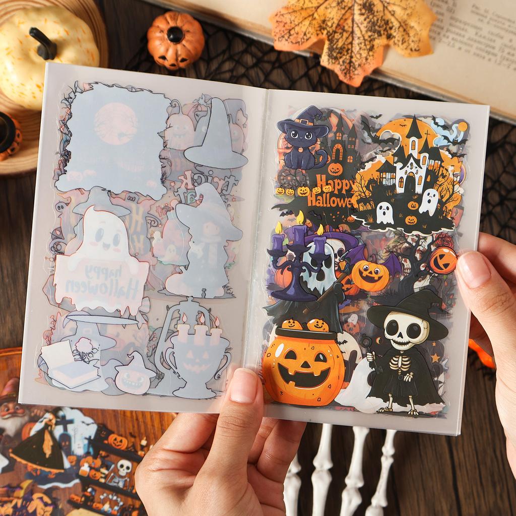 TIANZI 20/40 Sheets PET Stickers book Vintage Christmas Halloween Decorative handmade Scrapbooking Material Diary Craft Supplies
