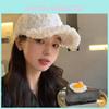 Fashionable Women's Thickened Baseball Cap With Faux Rabbit Fur Warm And Elegant