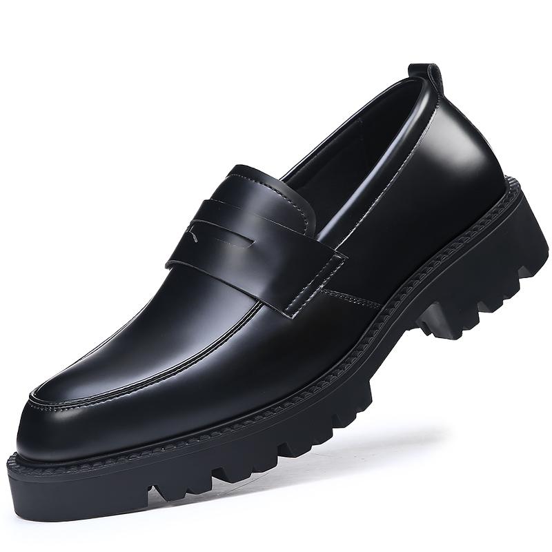 Fashion New Soft Leather Breathable Loafers Men Luxury Brand Casual Flats British Style Youth Walking Shoes with Business Bean Shoes