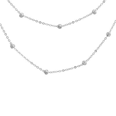 Silver Necklace with No Stones, Product Weight 3.52 G (2145776)
